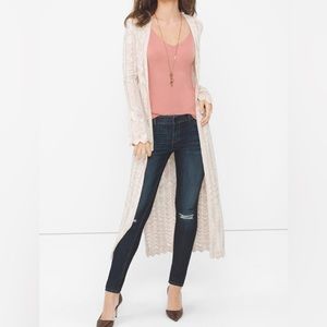 White House Black Market Chevron Sweater Coverup, NWT